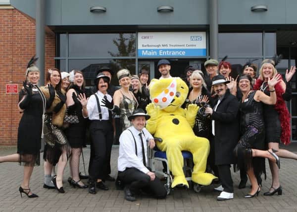 The Gangsters and Molls-themed Children-in-Need fundraising at the NHS Treatment Centre Barlborough
