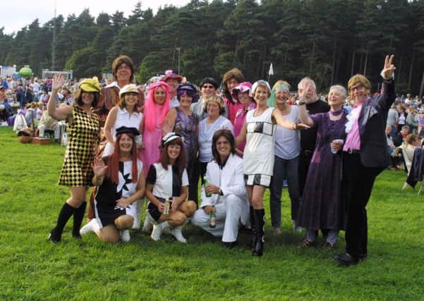 2002: Groovy baby...a fabulous line-up ready to party at the 60s concert at Clumber Park. Did you go and did you dress up?