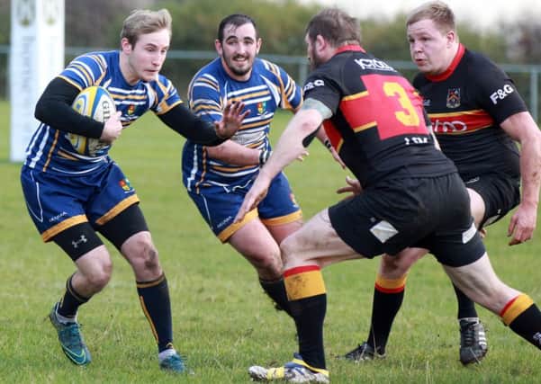 Action involving Dinnington, who slumped to a surprise defeat at Keighley.