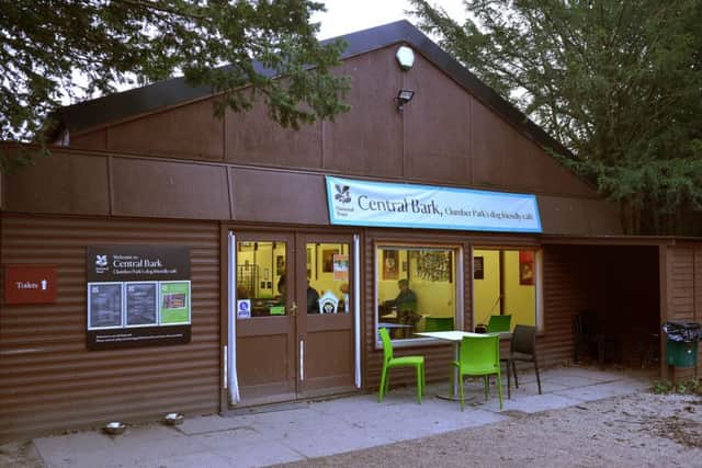 The dog-friendly cafe Central Bark, which is situated just outside the Walled Kitchen Garden in the heart of Clumber Park.