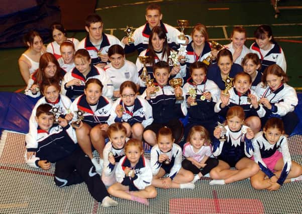 2007: This fabulous group shot features Worksop Trampolining Club proudly displaying their numerous awards. Are you on this picture?