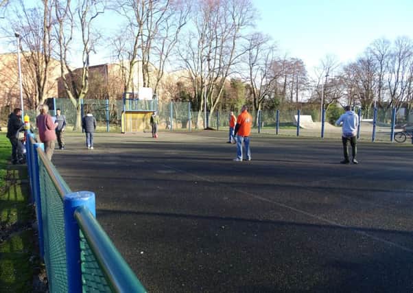 HOPE service users during their football session