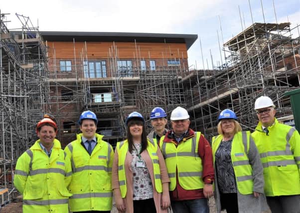 Mark Hackleton, site manager for Woodhead Group; Leo Woodhead; Sam Bunting, Supported Housing Manager for Bassetlaw District Council; Coun John Shephard, Ward Member for Manton; Coun Steve Scotthorne; Coun Josie Potts; Kenay Reshad, Technical Design Manager for Bassetlaw District Council.