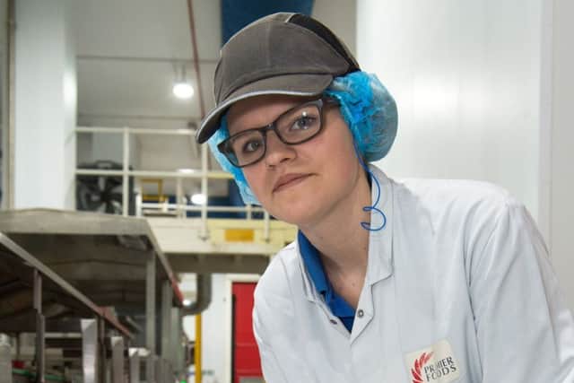Antonia Oakley, who has progressed from an apprenticeship to the production line at Premier Foods's Worksop factory. (PHOTO BY: Professional Images (UK) Ltd).