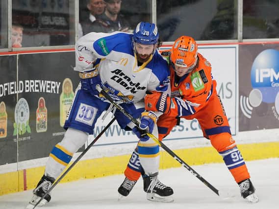 Jonas Westerling on the boards against Fife. Pic by Hayley Roberts