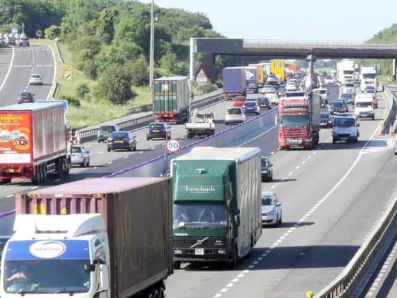 The M1 has been closed in both directions after the crash