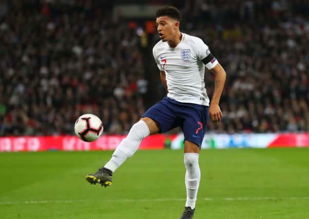 Jadon Sancho could cost Manchester United over £100m. (Photo by Catherine Ivill/Getty Images)