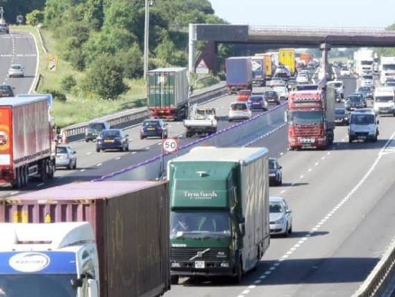 The M1 northbound at Barlborough was closed for around four hours on Wednesday after a crash between a fuel tanker and an Audi.