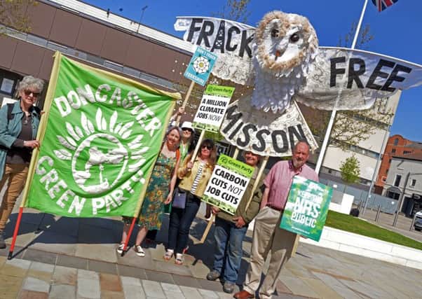 Protesters campaigning last year against fracking at Misson. (PHOTO BY: Marie Caley)