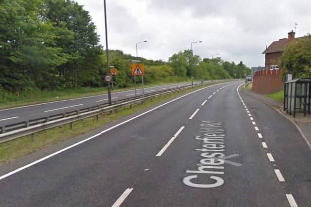 Lane closure on Chesterfield Road, Pleasley, to Chesterfield Road north, due to replacement of main cables and street lighting columns by Derbyshire County Council. Delays possible until June 28, 2019.