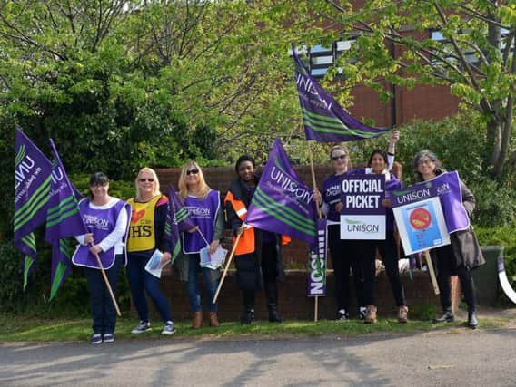 Catering staff are striking over pay at Bassetlaw Hospital