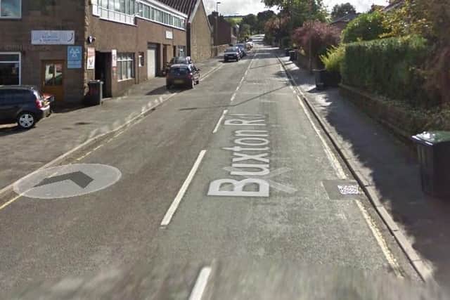 Traffic control (multi-way signals) on B5470 Buxton Road, Chapel-en-le-Frith, Derbyshire, due to works being carried out by BT. Delays likely until May 13, 2019.
