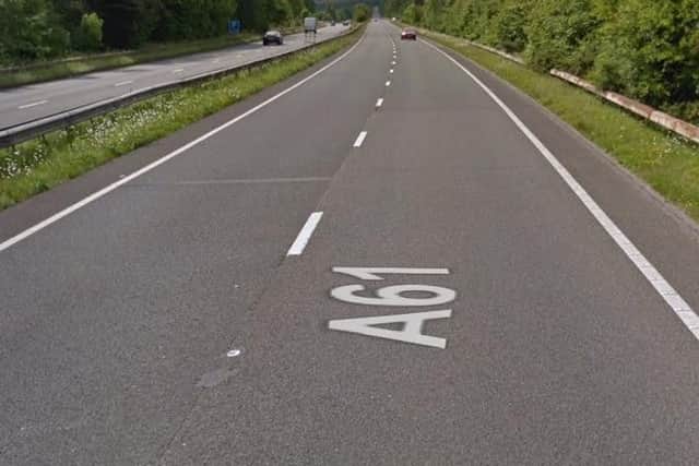 Lane closure at A61 Dronfield Bypass, Chesterfield, due to widening of cycleway, by Derbyshire County Council. Delays likely until May 31, 2019.