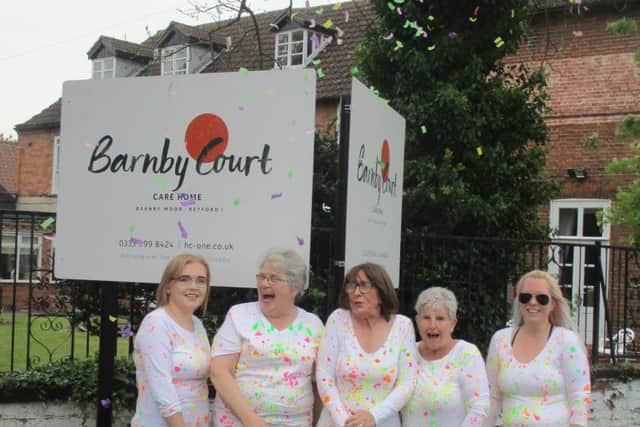Care home staff did a sponsored walk