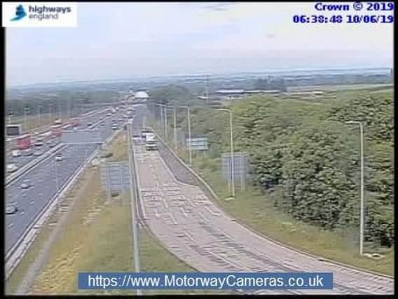M1 junction 25 this morning.
