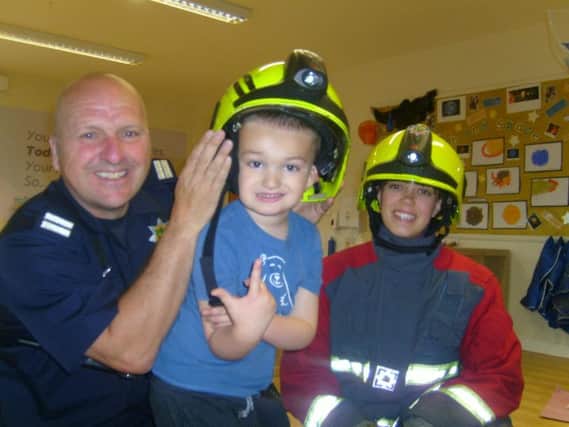 Children from Busy Bees Nursery were visited by firefighters