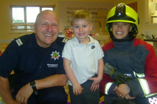Children from Busy Bees Nursery were visited by firefighters
