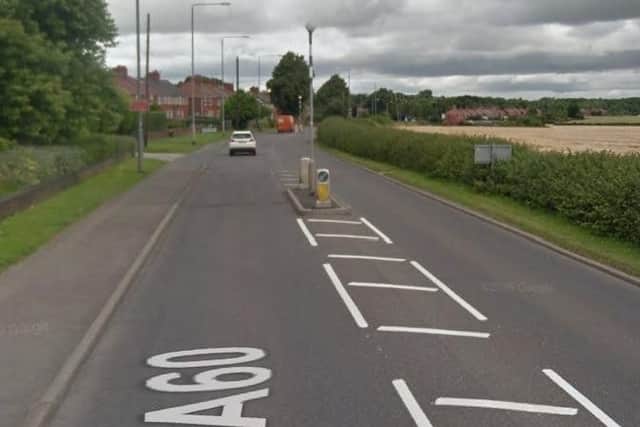 Traffic control (multi-way signals) at A60 Doncaster Road, Carlton in Lindrick, outside Co-op running towards junction with Rotherham Baulk, due to works being carried out by Notts County Council, Delays likely until July 12, 2019.