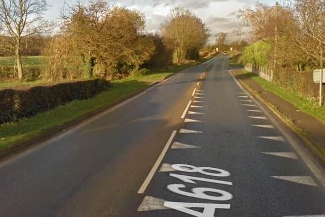 Traffic control (two-way signals) at A618 Rotherham Road, Clowne, due to gas repair, by Cadent. Delays likely until July 8, 2019.