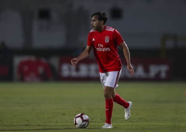 SETUBAL, PORTUGAL - JULY 13: SL Benfica defender Yuri Ribeiro from Portugal during the match between SL Benfica and Vitoria Setubal FC for the Internacional Tournament of Sadoat Estudio do Bonfim on July 13, 2018 in Setubal, Portugal. (Photo by Carlos Rodrigues/Getty Images)