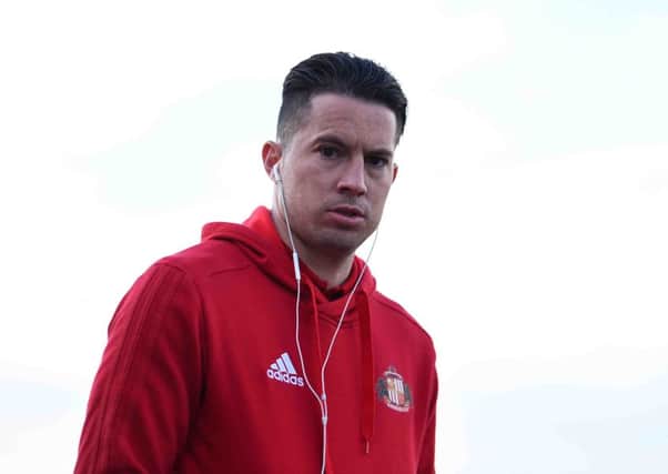 ACCRINGTON, ENGLAND - APRIL 03: Bryan Oviedo of Sunderland looks on before the Sky Bet League One match between Accrington Stanley and Sunderland at The Crown Ground on April 03, 2019 in Accrington, United Kingdom. (Photo by Nathan Stirk/Getty Images)