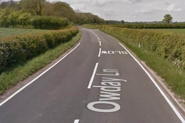 Road closure on Owday Lane, Worksop, due to surface dressing and associated works, by Notts County Council. Delays likely until September 15, 2019.