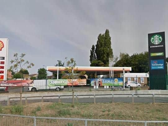 The Shell garage on the Worksop bypass.