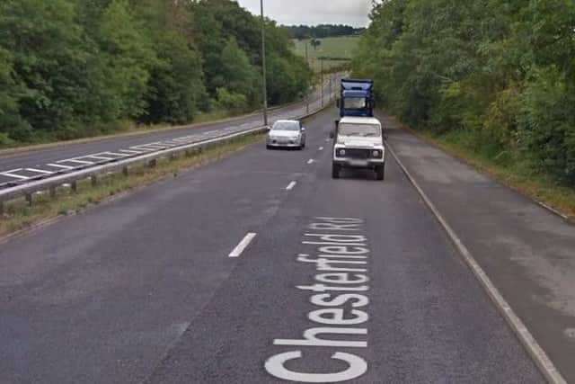 Lane closure at A61 Chesterfield Road, Alfreton, from the junction with Alfreton Road, due to cable fault repair, by Western Power Distribution. Delays likely until August 15, 2019.
