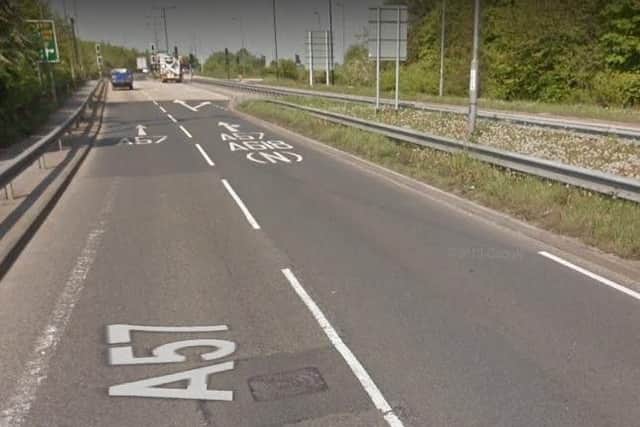 Lane closure on A57 Aston Way, Aston, from M1 junction 31 to 100m past central reservation, offside lane closure for grounds maintenance, by Rotherham Metropolitan Borough Council. Delays likely until August 9, 2019.