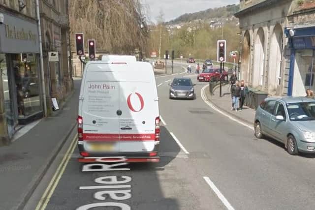 Traffic control (two-way signals) at A6 Dale Road, Matlock Bath, at the entrance with High Tor Hotel, to locate and clear blockages in verge, by Derbyshire County Council. Delays likely until August 14, 2019.