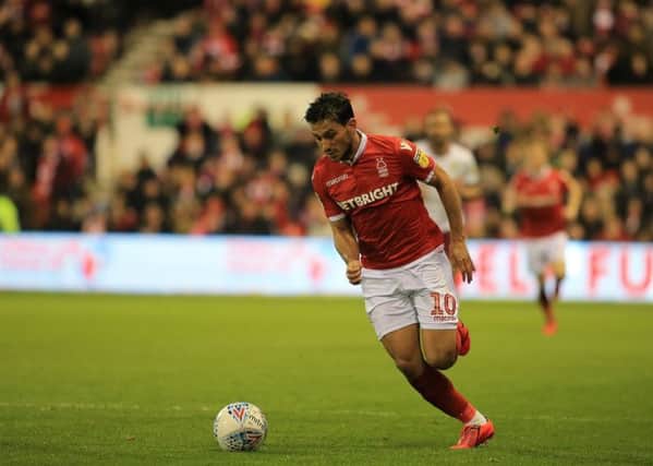 Nottingham Forest midfielder Joao CARVALHO during the match between Nottingham Forest and Aston Villa at The City Ground Nottingham on 13-03-19 Image Jez Tighe