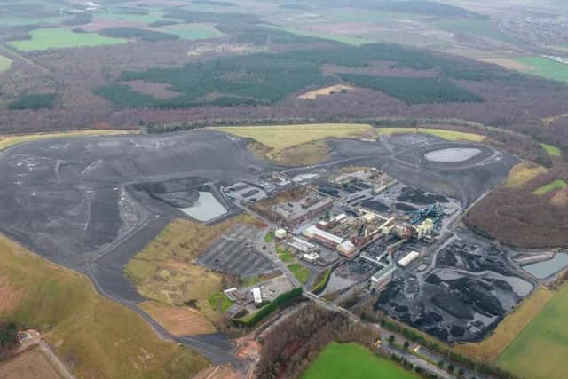An aerial view of the colliery site