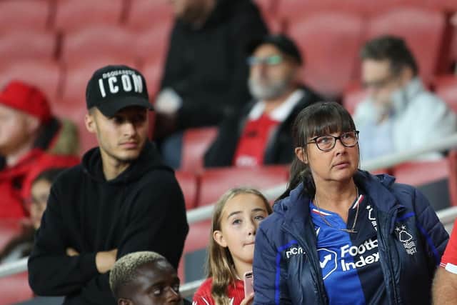 Nottingham Forest fans at Arsenal on Tuesday night.