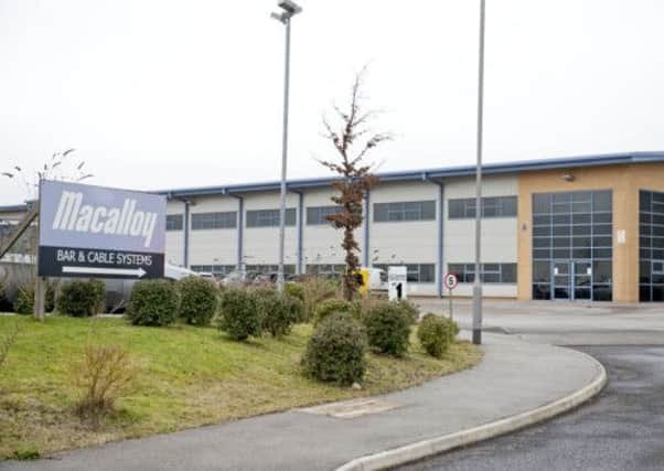 Macalloy Ltd, Dinnington were a man was killed in an industrial accident on Friday