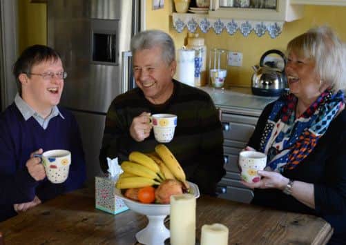 Notts County Council launch the Shared Lives campaign, recruiting  local carers to support adults who need help to live independently. Pictured from left is service user Mark Headley with carers Cliff Warnes and Chris Rodger.