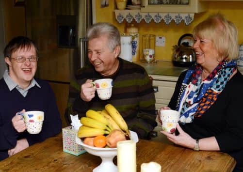 Notts County Council launch the Shared Lives campaign, recruiting  local carers to support adults who need help to live independently. Pictured from left is service user Mark Headley with carers Cliff Warnes and Chris Rodger.