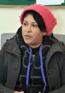 Drugs and Alchohol case study, pictured speaking to Worksop Guardian chief reporter Chantal Spittles is Giselle Baez (w130206-5d)
