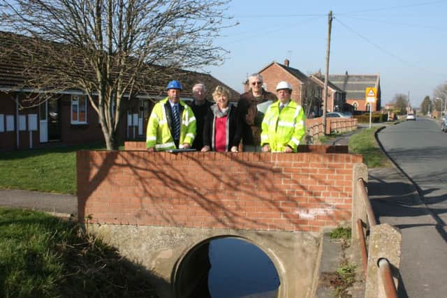 Ian Davies (drainage engineer for Bassetlaw Council), John Sowter (local resident affected by flooding), Coun Maynel Vessey (Walkeringham Parish Councillor), Coun Bob Fox (Walkeringham Parish Councillor and emergency planning officer), John Bowler (facilities manager for Bassetlaw Council)