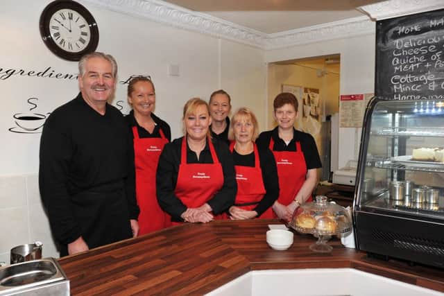 Community cafe Truly Scrumptious, pictured are the cafe team (w130213-2f)