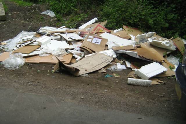 Fly-tipping at Carr Lane, Styrrup