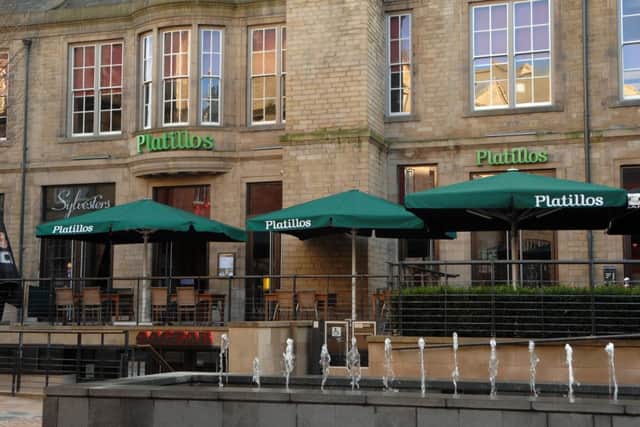 NEW p14 lead
Platillos resturant in Leopold Square, Sheffield ( planning story about the sign)
See story Jeni Harvey Picture Chris Lawton 09 Feb.. 2010