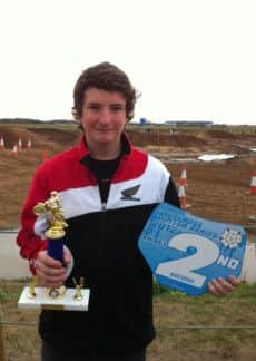Luke with his second place trophy