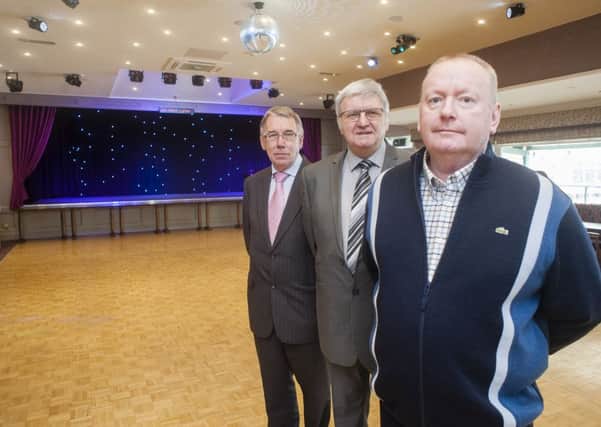 Roy Passwood Treasurer, Mick Conroy Trustee and Bob Wilson Steward Stanley Street Sports and Social Club Worksop in the clubs new Concert Room

11 March  2013
Image © Paul David Drabble
