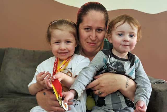 Cassie Symms with daughter Avril and son Zander