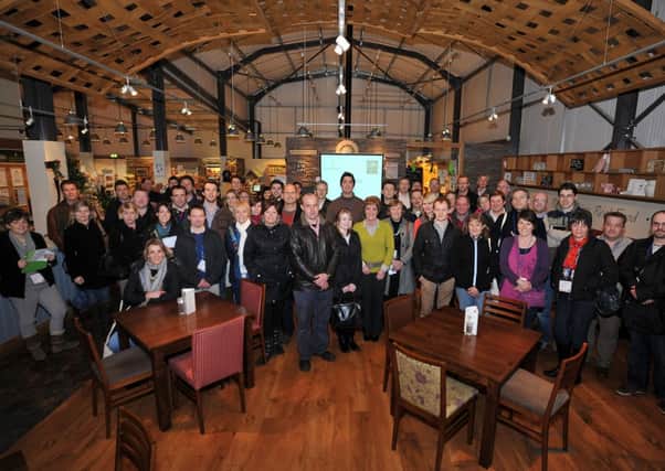 Delegates from farm shops around the country visited Arrow Farm Shop as part of the FARMA Farm and More diverification event, pictured centre is owner Dinah Blagg (w130211-2)