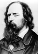 This is an undated sketch of British poet Alfred Lord Tennyson, who was born in Somersby, England, in 1809.  He was appointed by Queen Victoria as Poet Laureate in 1850 and served 42 years.  He wrote several plays in the 1870s and was declared a baron in 1884.  He died in 1892 and is buried at Poets' Corner in Westminster Abbey in London.  (AP Photo)