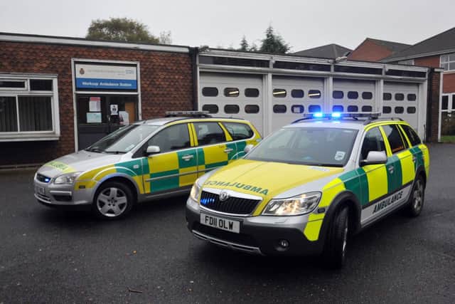 Fast Response vehicle outside Worksop Ambulance Station (w121023-11)