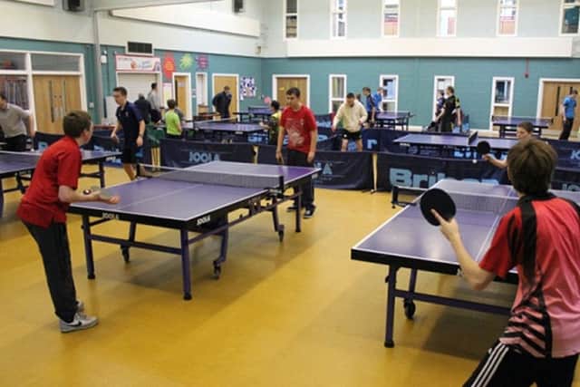 Worksop and District Table Tennis League, pictured are the facilities at Redlands Academy