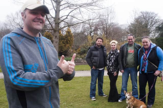 Local Cllr Alan Cambers Left and some of the members of the local community group, organised on facebook, celebrate their successful opposition to the proposed Asda Filling Station at Kings Park Retford12 April  2013Image © Paul David Drabble
