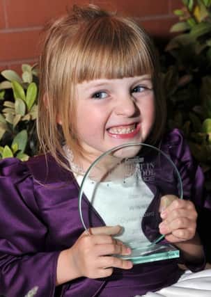 Worksop Guardian Best in Schools Awards 2012.  Winner of the Star Pupil of the Year Award, Crystal Hubbard, five (w120619-4z)